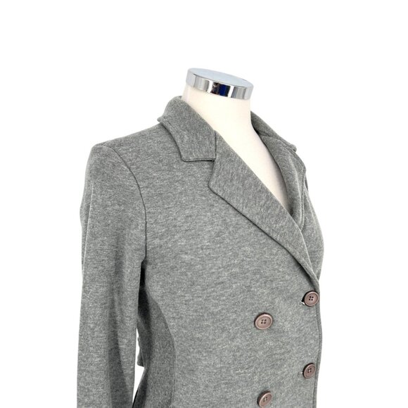 James Perse Brushed Jersey Double Breasted Blazer Gray Size Medium 2 - Picture 5 of 14